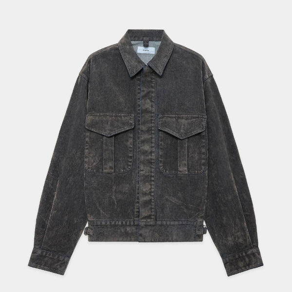 Velvet-Flocked Organic Cotton Denim / Canadian Military Work Jacket