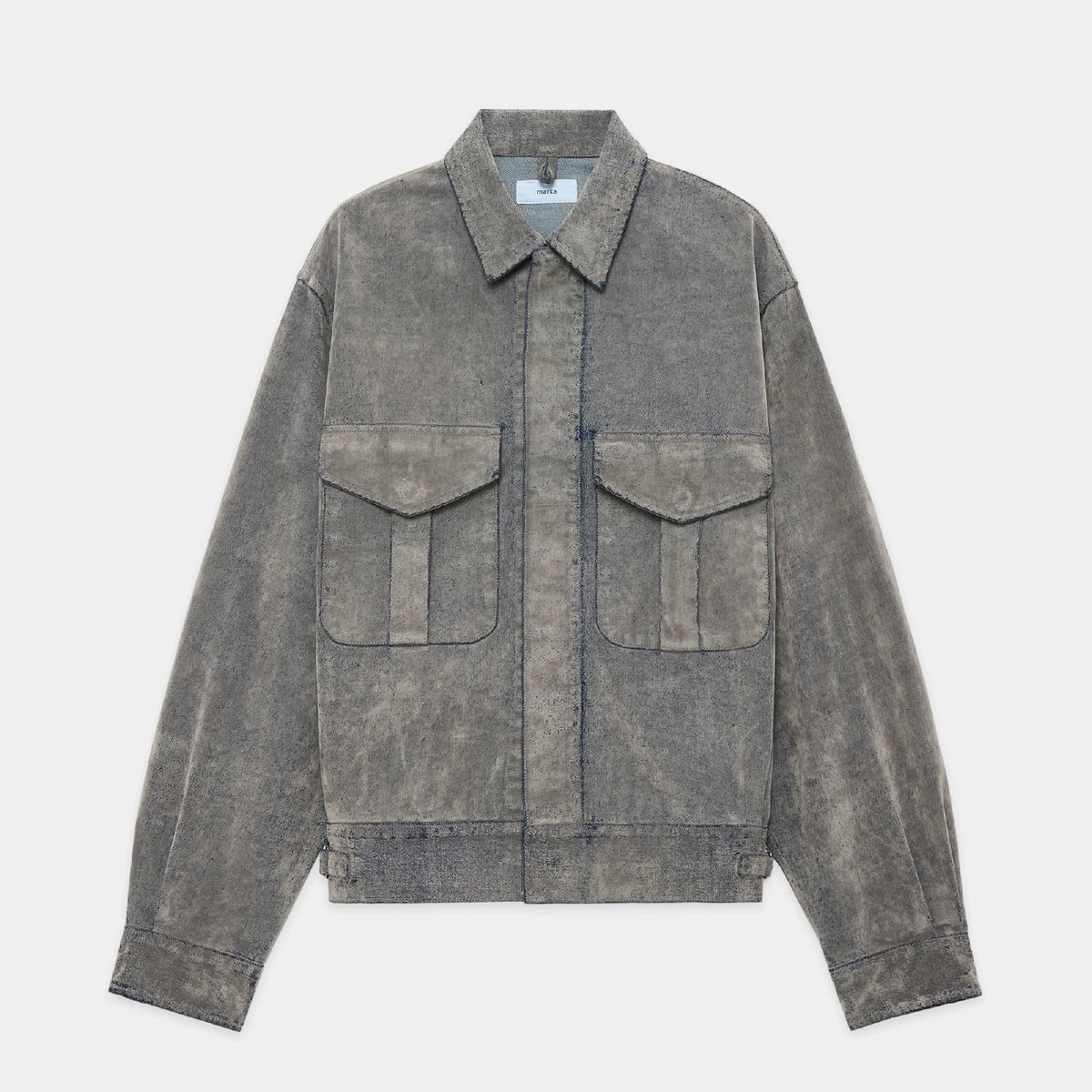 Velvet-Flocked Organic Cotton Denim / Canadian Military Work Jacket