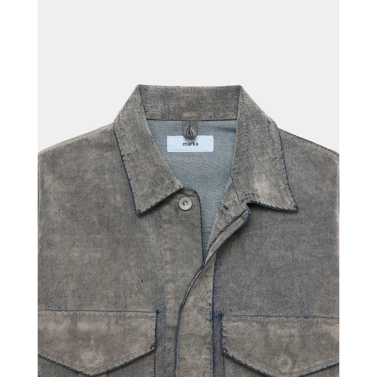 Velvet-Flocked Organic Cotton Denim / Canadian Military Work Jacket