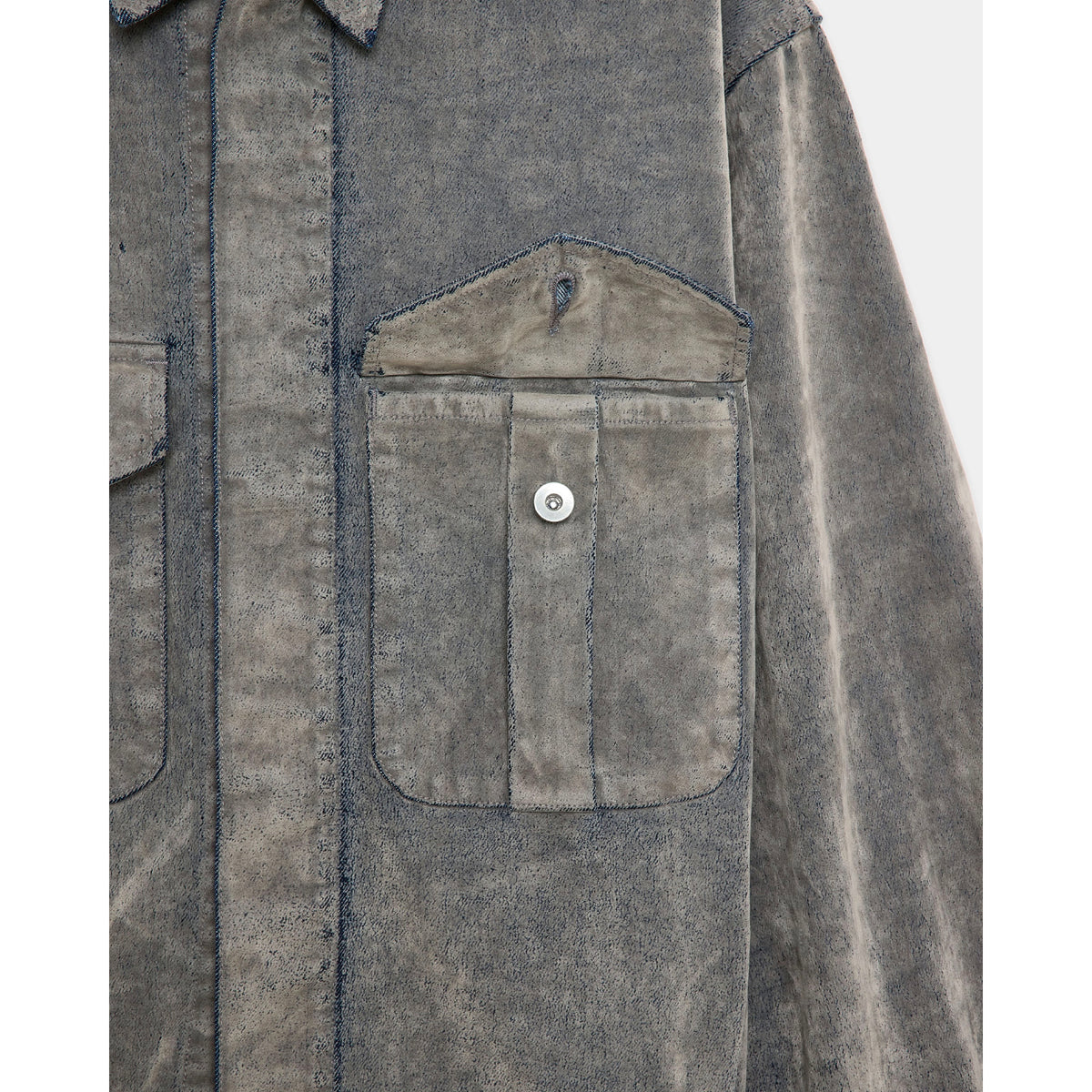 Velvet-Flocked Organic Cotton Denim / Canadian Military Work Jacket