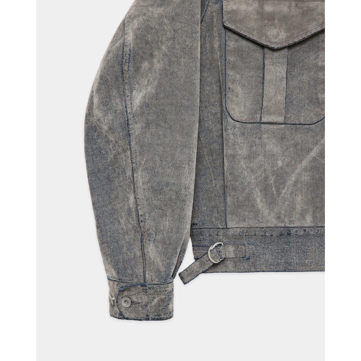 Velvet-Flocked Organic Cotton Denim / Canadian Military Work Jacket