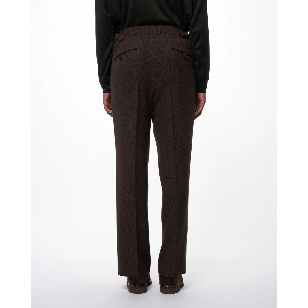 Tumbled Wool Serge / Regular Fit Straight Trousers