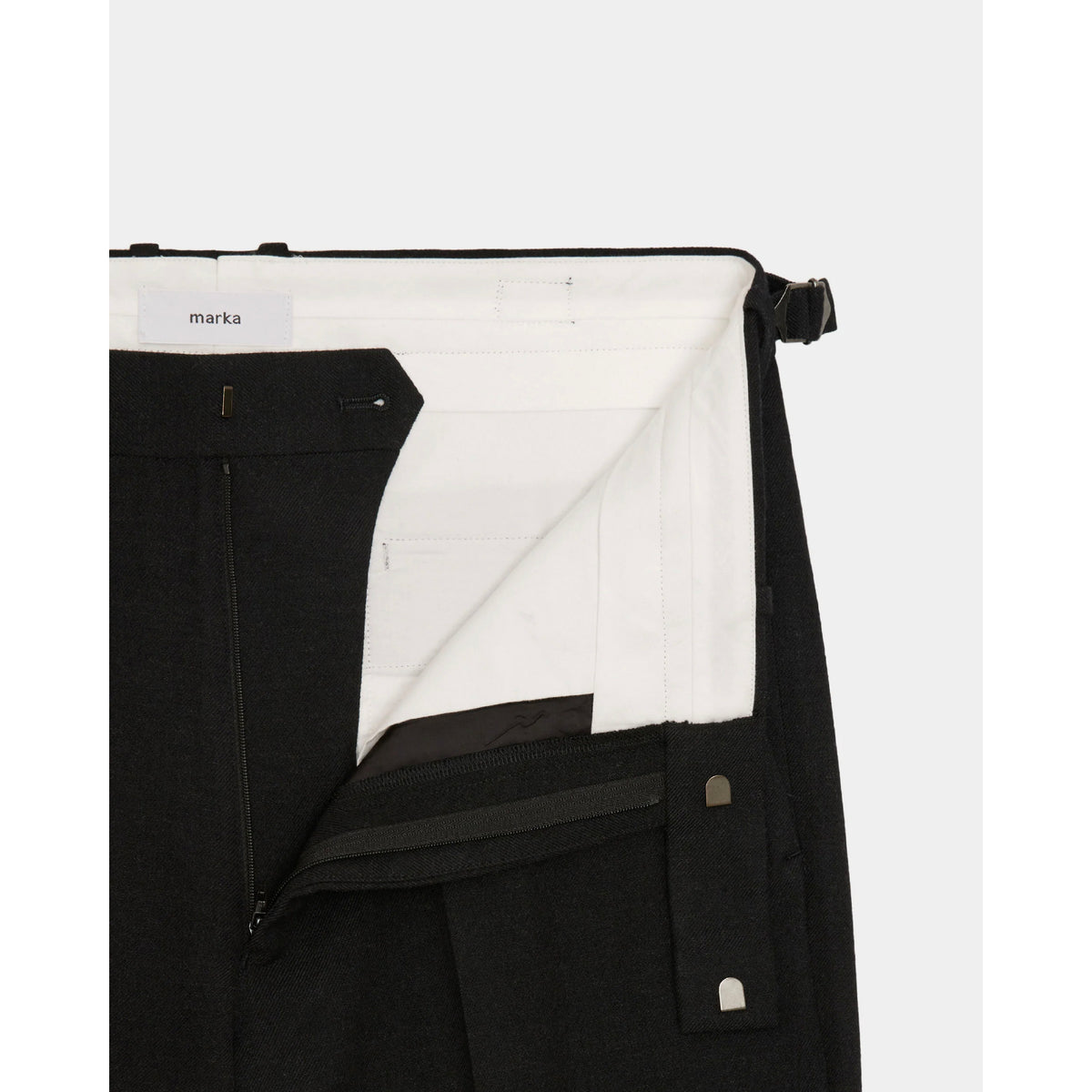 Tumbled Wool Serge / Regular Fit Straight Trousers