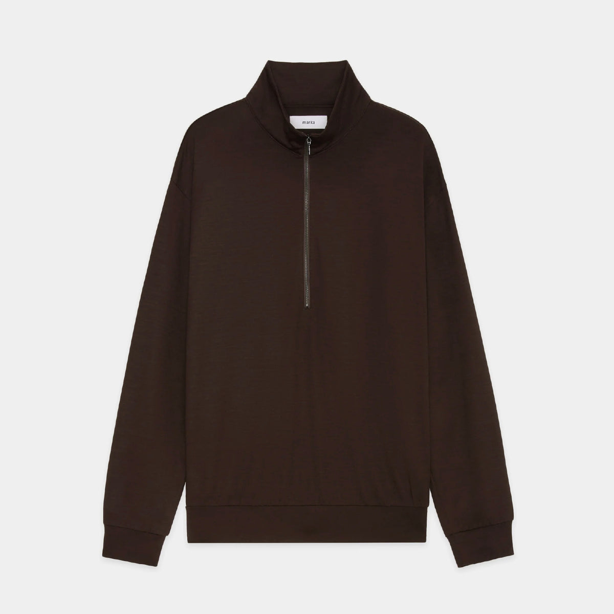 Super 100s Washable Wool Jersey / Half-Zip Stand