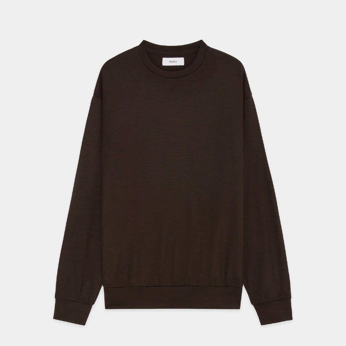 Super 100s Washable Wool Jersey / Crew Neck L/S Tee