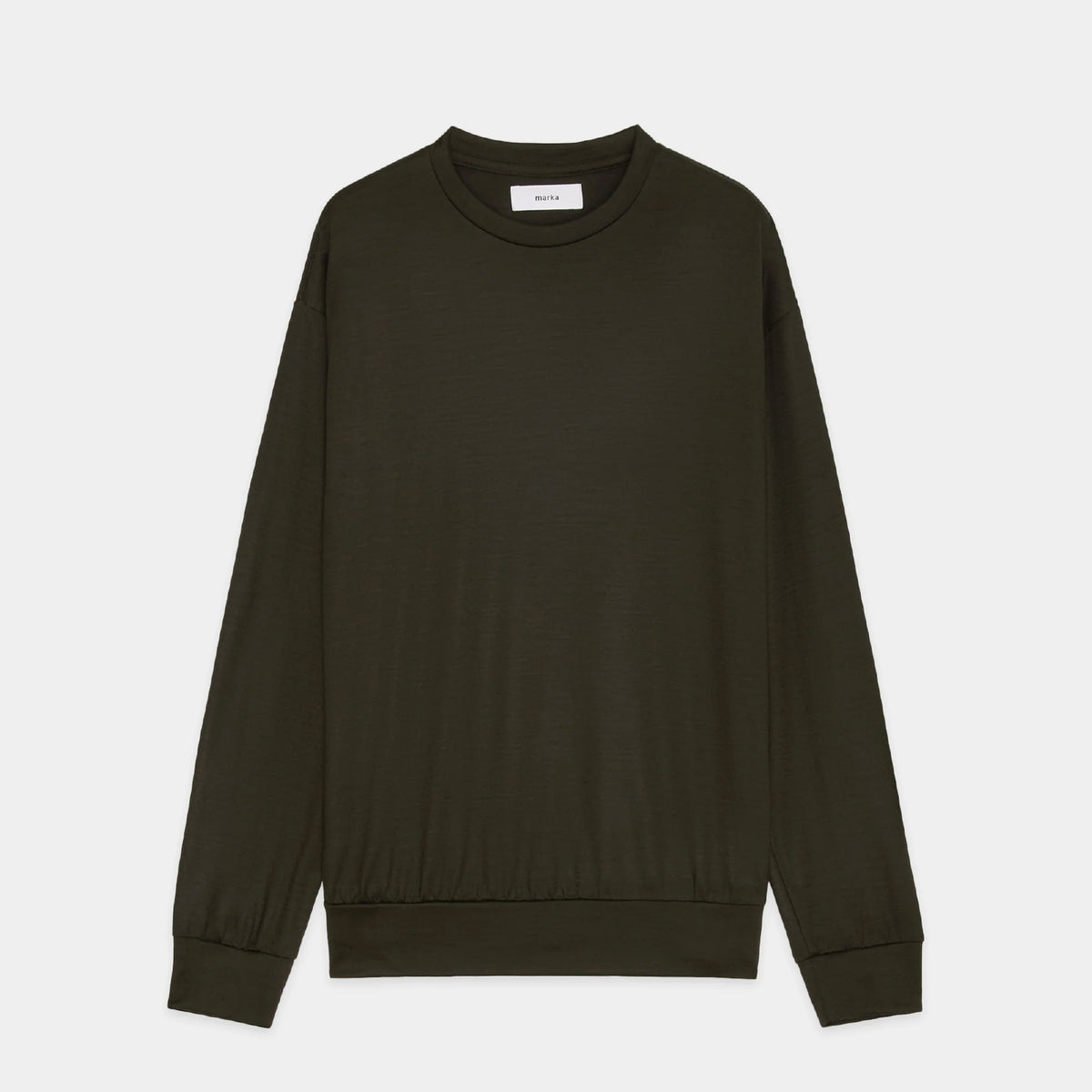Super 100s Washable Wool Jersey / Crew Neck L/S Tee