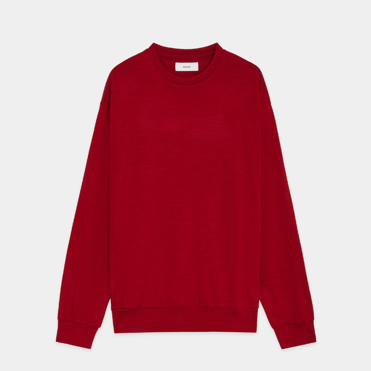 Super 100s Washable Wool Jersey / Crew Neck L/S Tee