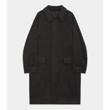 Super 120s Wool Corduroy / Raglan Sleeves Coat TOP GRAY