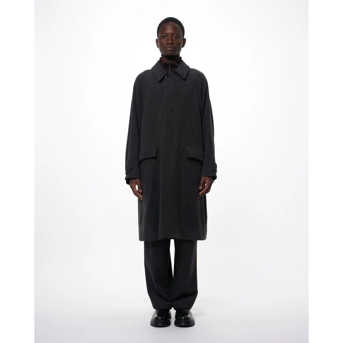 Super 120s Wool Corduroy / Raglan Sleeves Coat