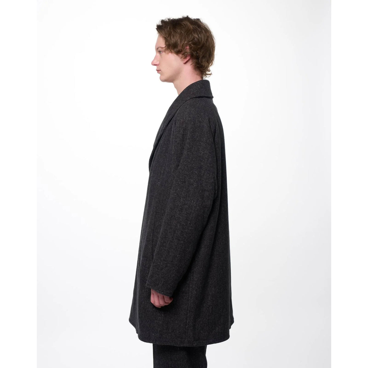 Heavy Silk Flannel / Shawl Collar Coat
