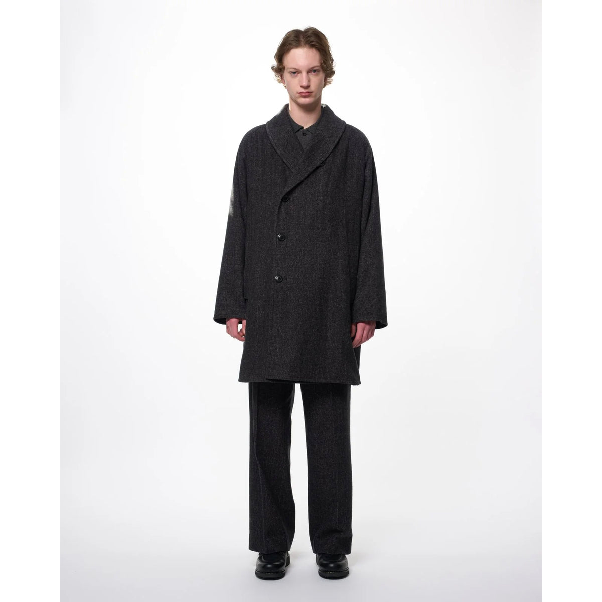 Heavy Silk Flannel / Shawl Collar Coat