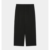 Wool Gabardine Washer Tumbler / Wide Cylinder Fit Easy Pants BLACK