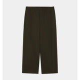 Wool Gabardine Washer Tumbler / Wide Cylinder Fit Easy Pants DARK OLIVE