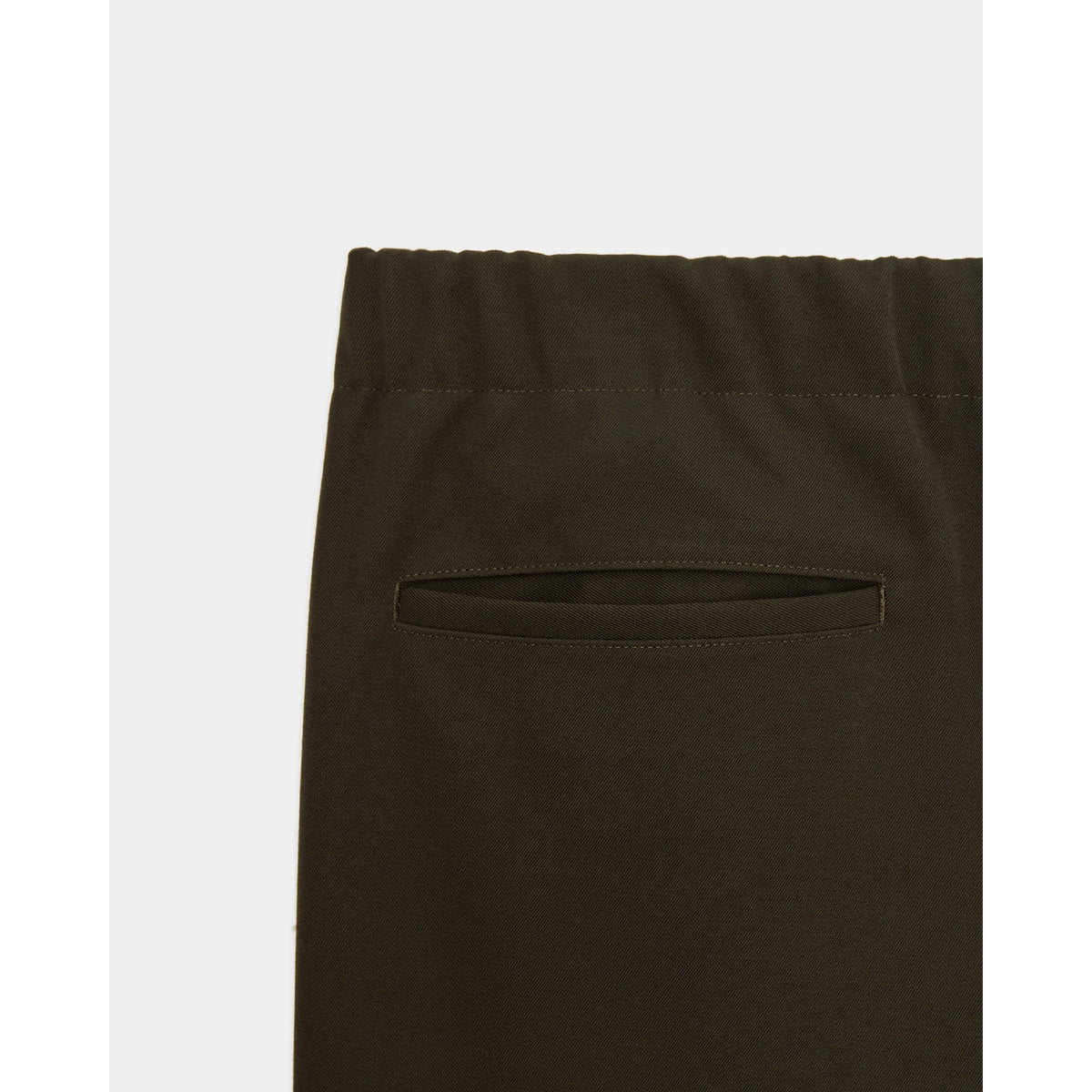 Wool Gabardine Washer Tumbler / Wide Cylinder Fit Easy Pants