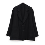 COVERALL JACKET - LINEN CANVAS BLACK