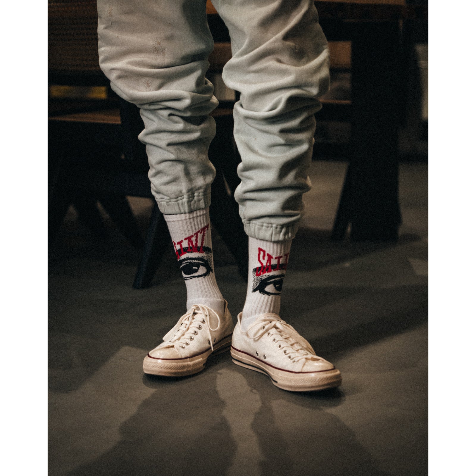 SOCKS / EYE / WHITE