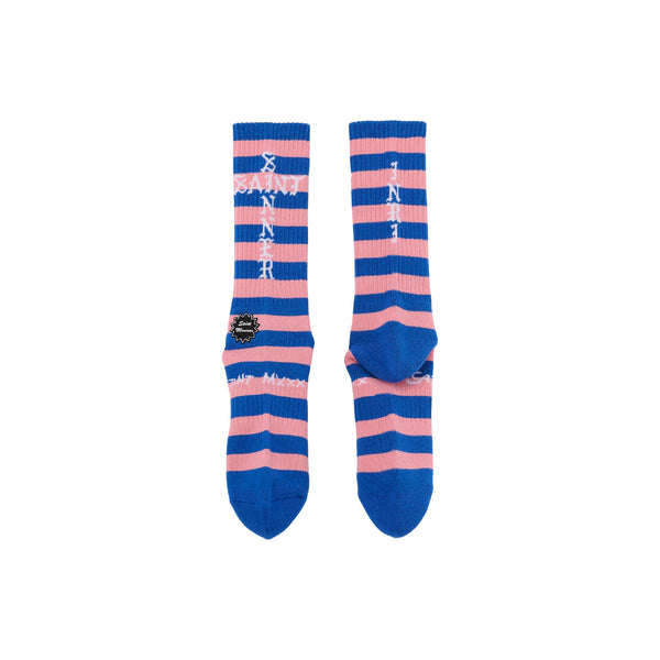 SOCKS / BORDER / BLUE+PINK