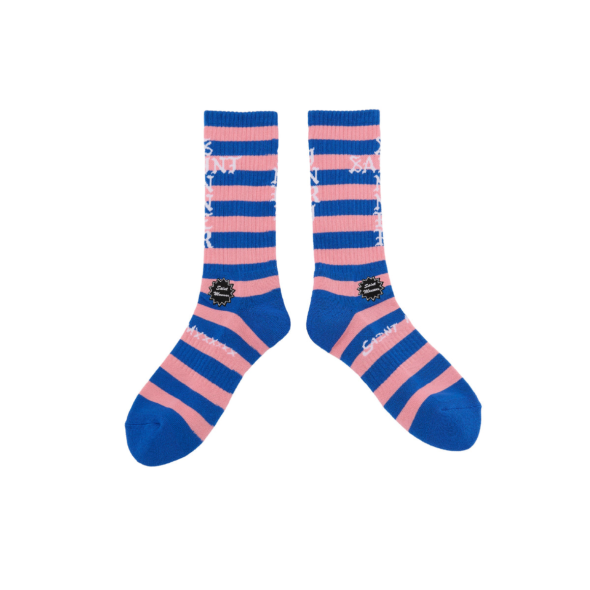 SOCKS / BORDER / BLUE+PINK
