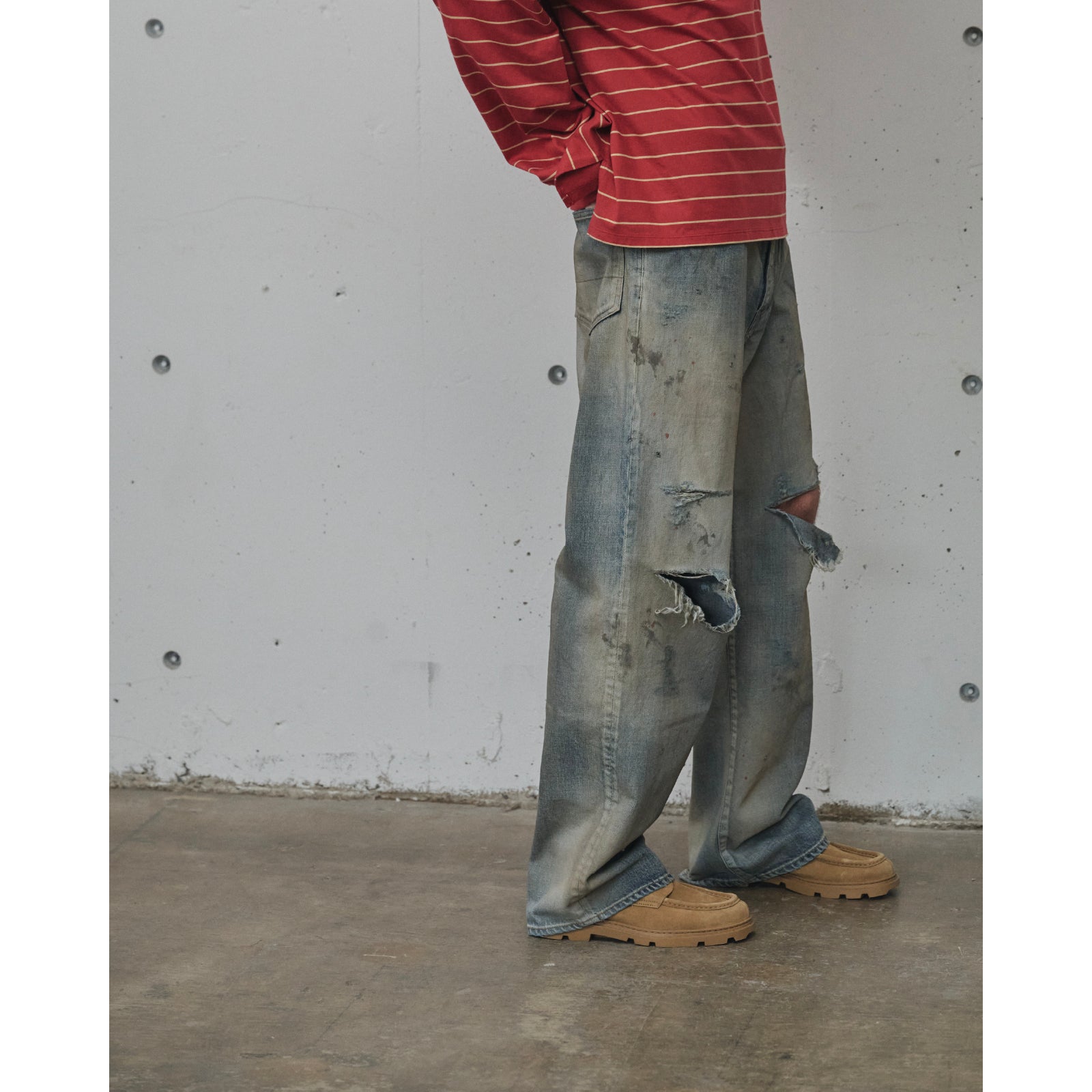 CRASH MIDDLE STRAIGHT 5P DENIM PANTS - ref. / Web Store