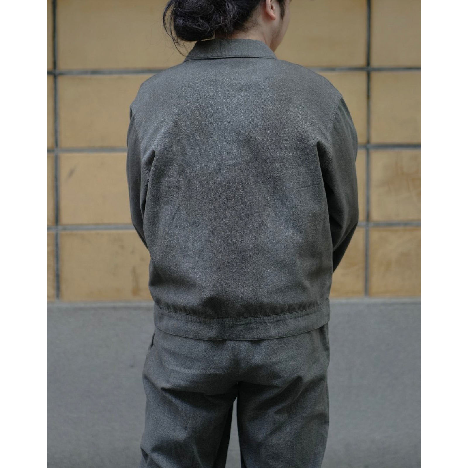 Vintage Black Chambray Work Jacket