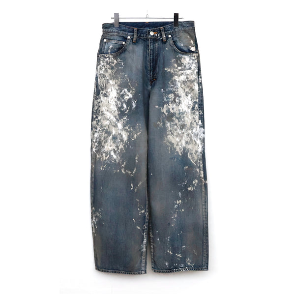 #08 PAINTED MIDDLE STRAIGHT 5P DENIM PANTS