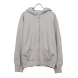 ZIP UP HOODIE G.WHITE