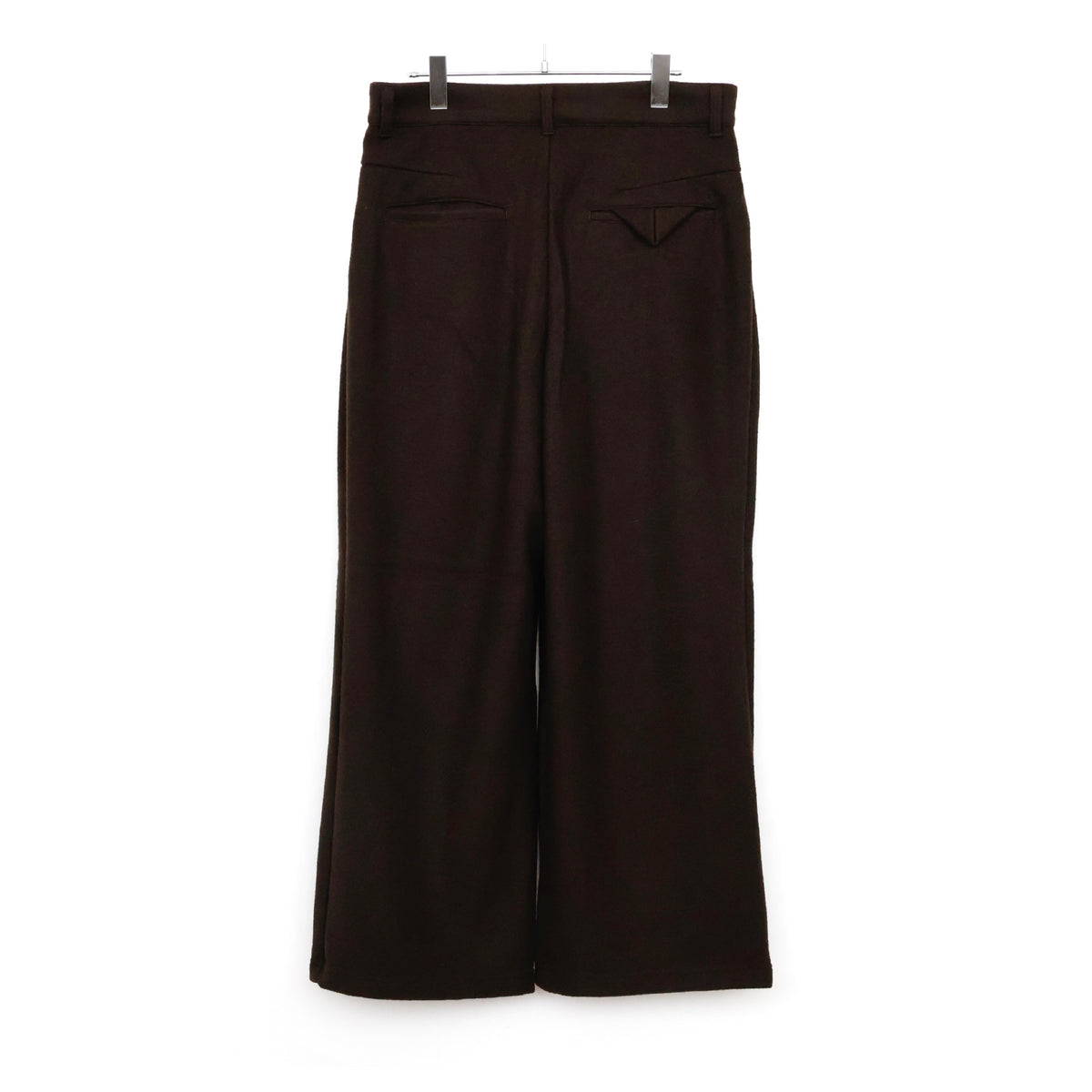 WOOL CUT WIDE TUCK SLACKS