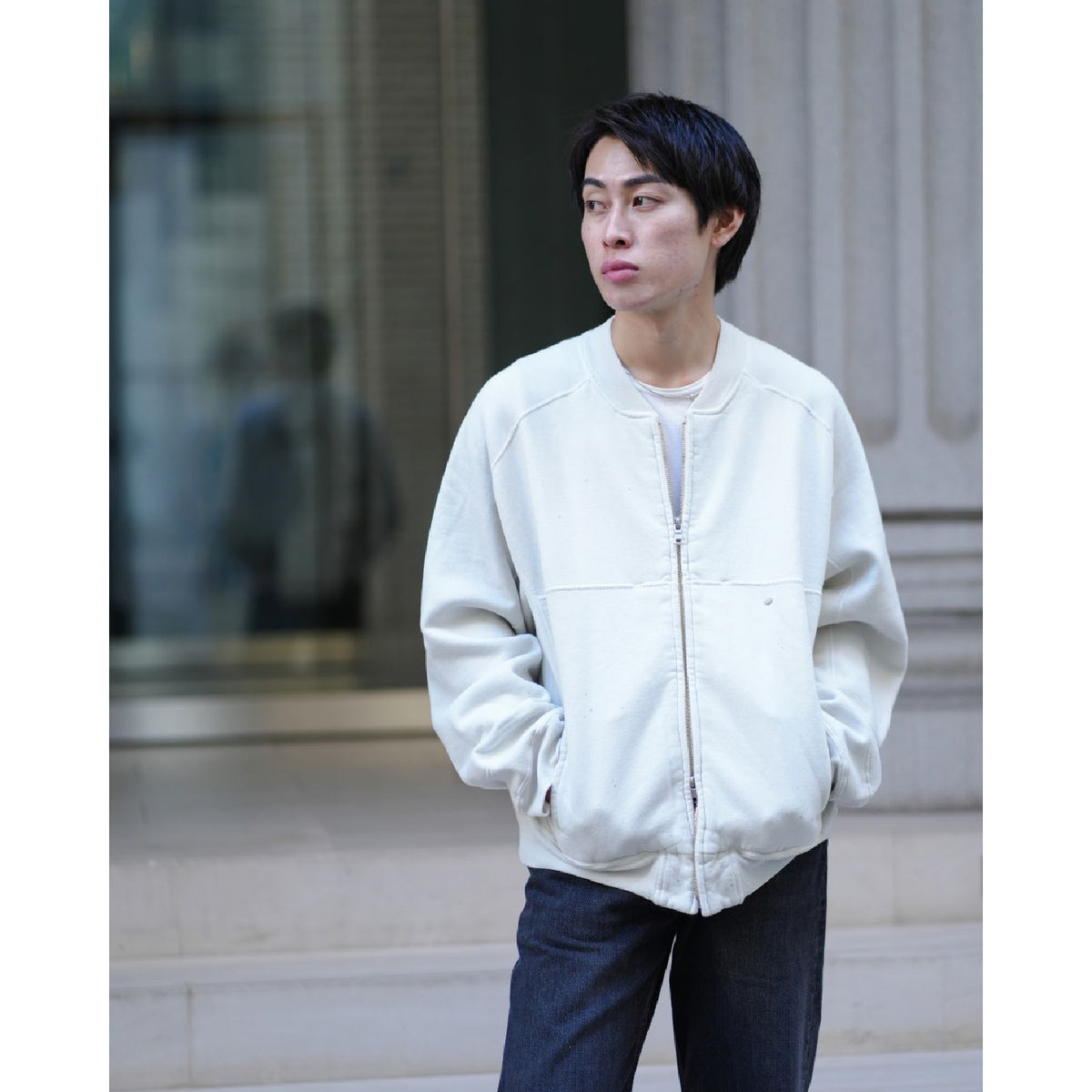 FLEECE-LINED SWEAT VERSITY SHIRT