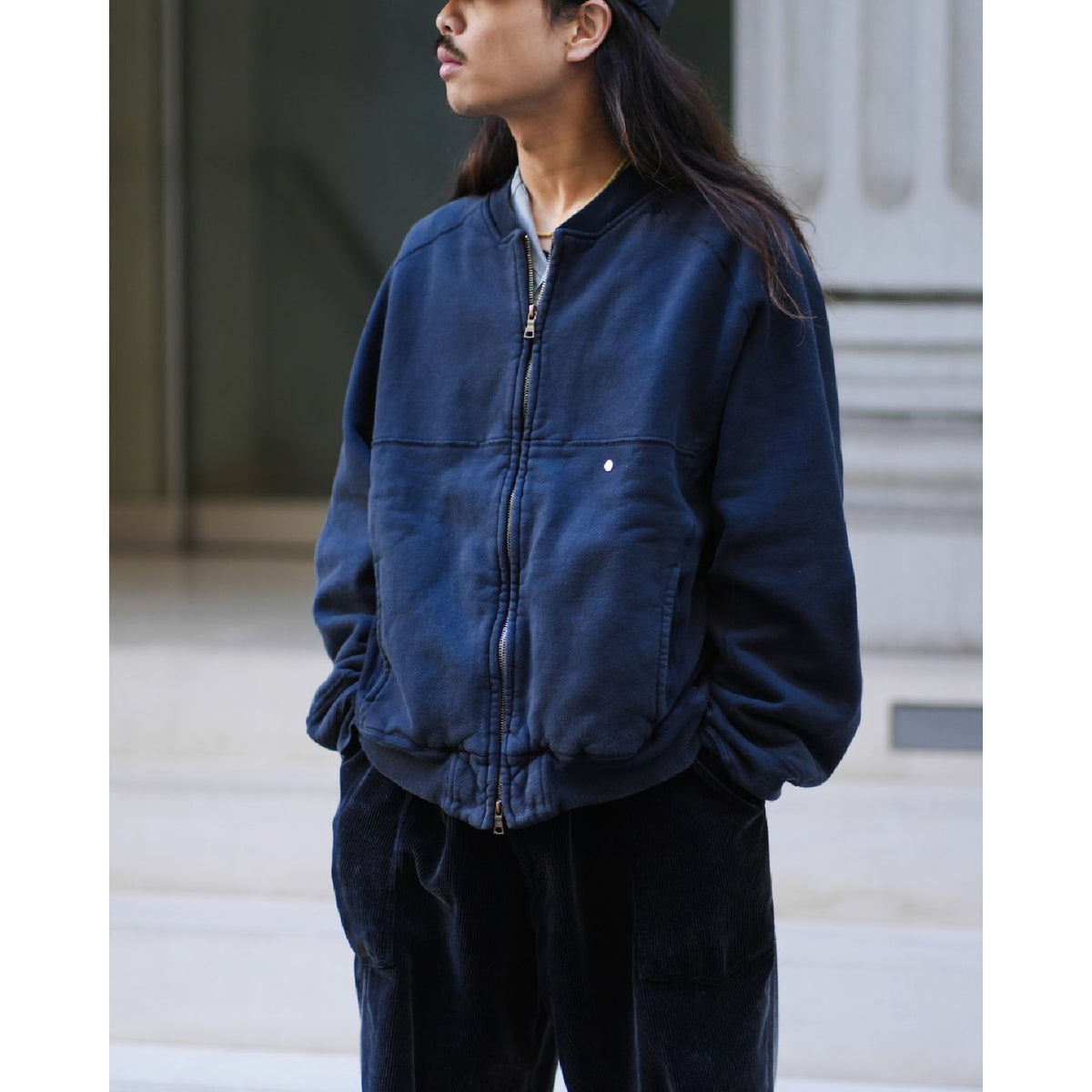 FLEECE-LINED SWEAT VERSITY SHIRT