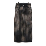 AGING MIDDLE STRAIGHT 5P DENIM PANTS BLACK