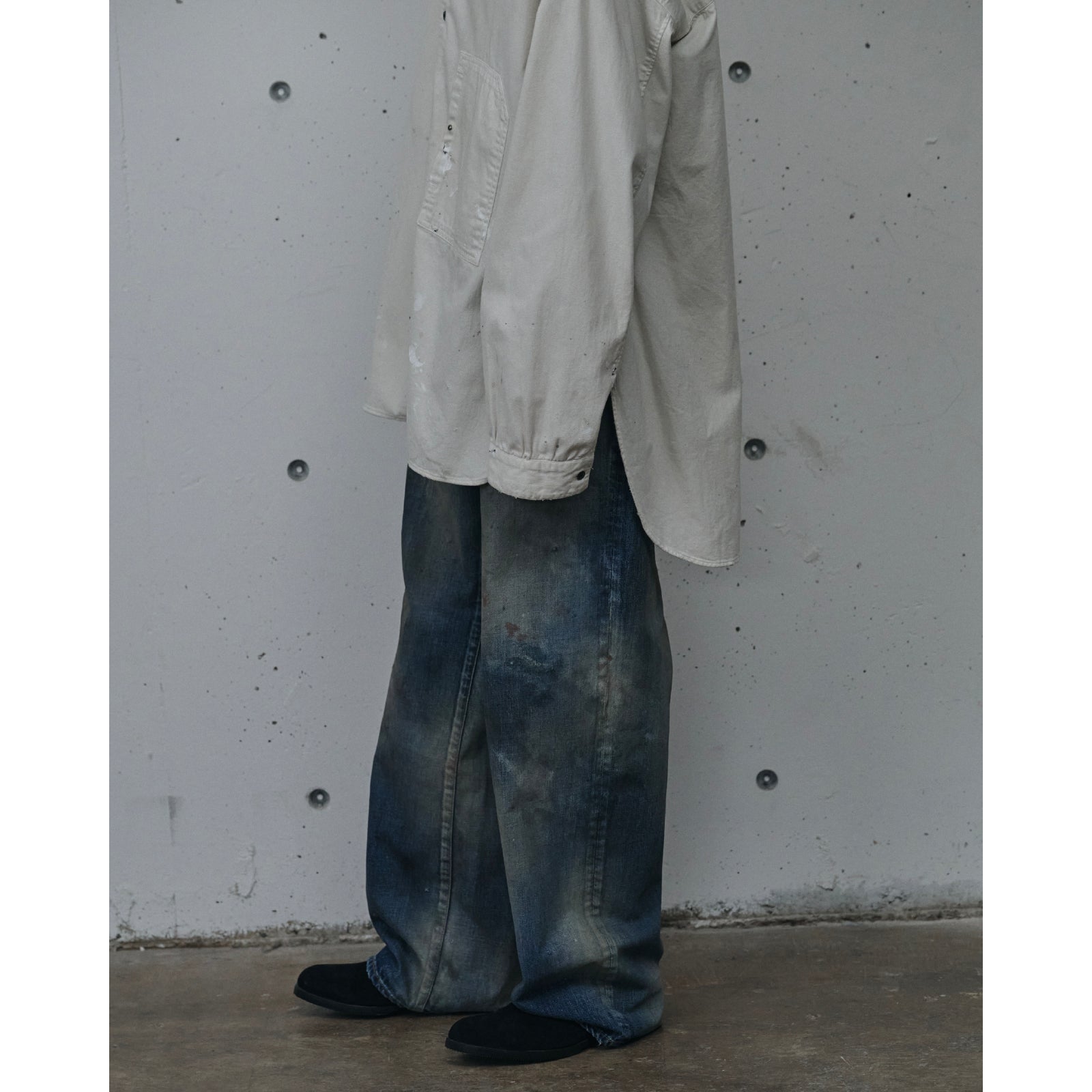 AGING MIDDLE STRAIGHT 5P DENIM PANTS