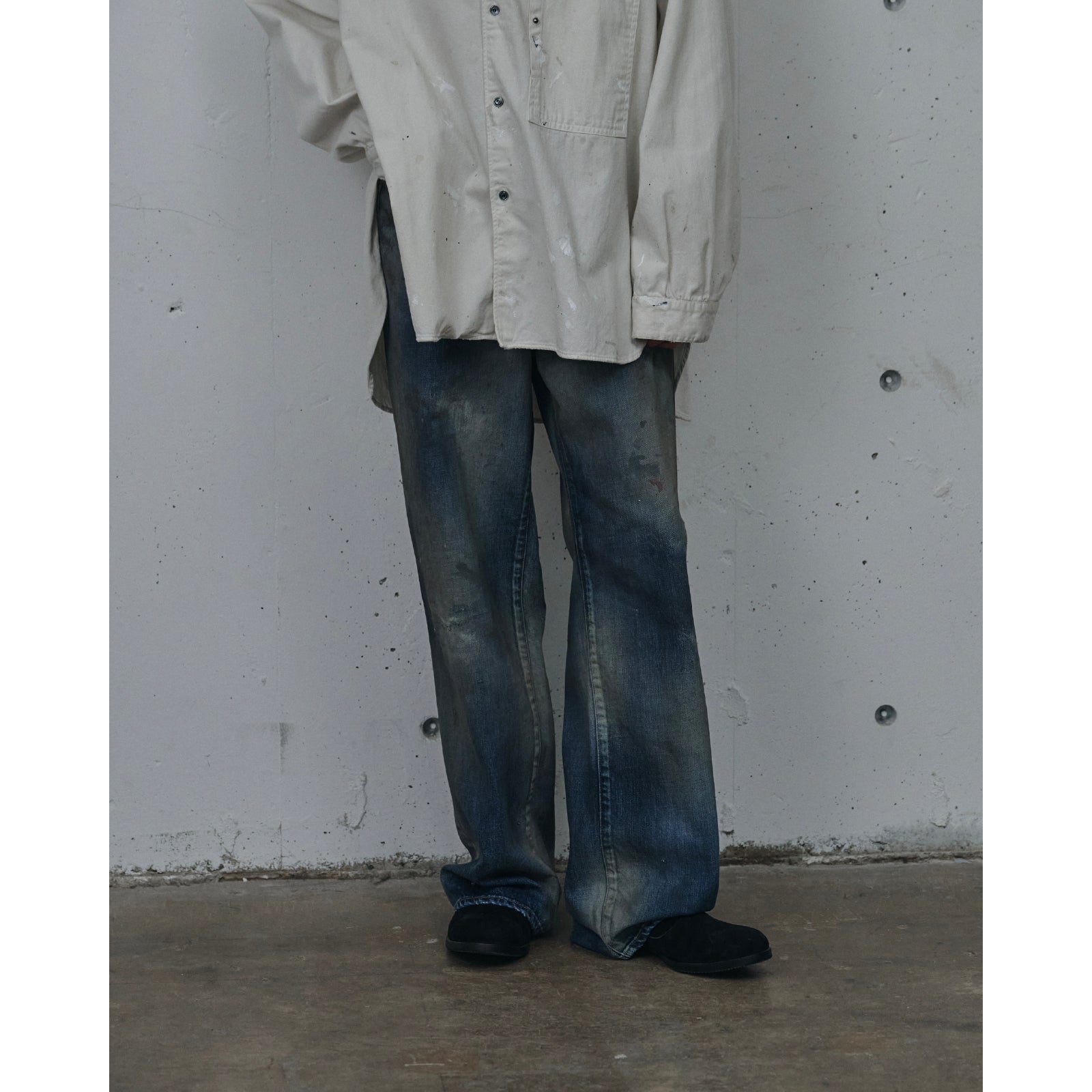 AGING MIDDLE STRAIGHT 5P DENIM PANTS