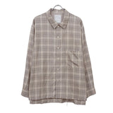 AGING RAYON CHECK SHIRT BEIGE