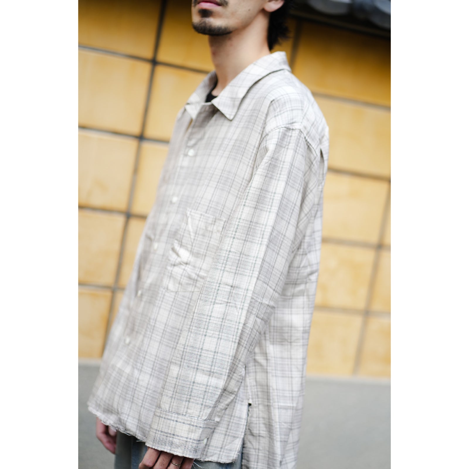 AGING RAYON CHECK SHIRT