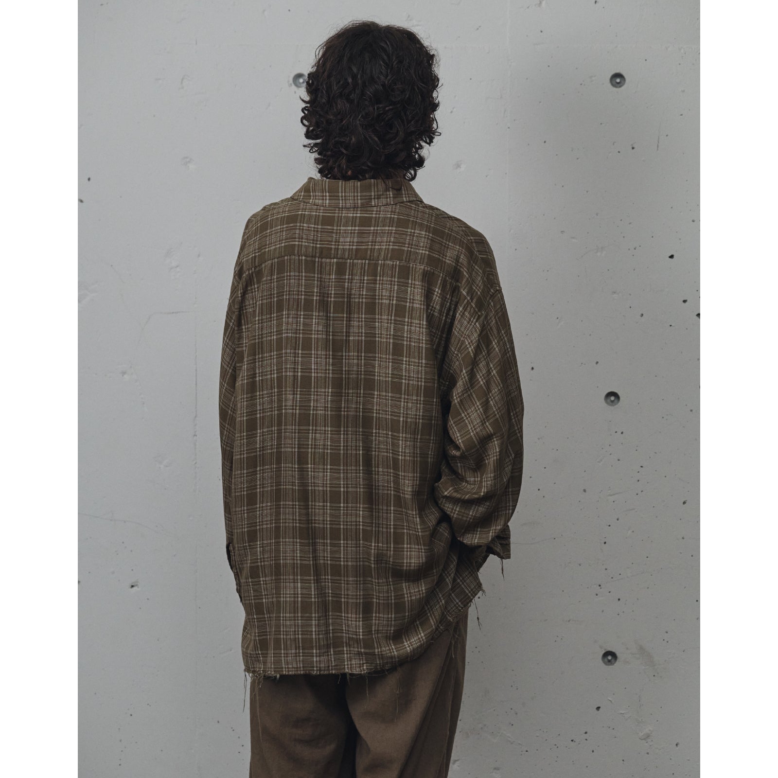 AGING RAYON CHECK SHIRT