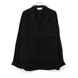 100/S LINEN TAILORED SHIRT BLACK