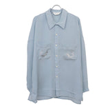 AGING EMBROIDERY SHIRT SAX