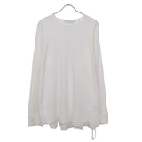 DAMAGE WAFFLE CREW LS T-SHIRT WHITE