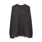 EMBROIDERY DYED LS T-SHIRT F.BLACK
