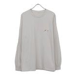 EMBROIDERY DYED LS T-SHIRT WHITE