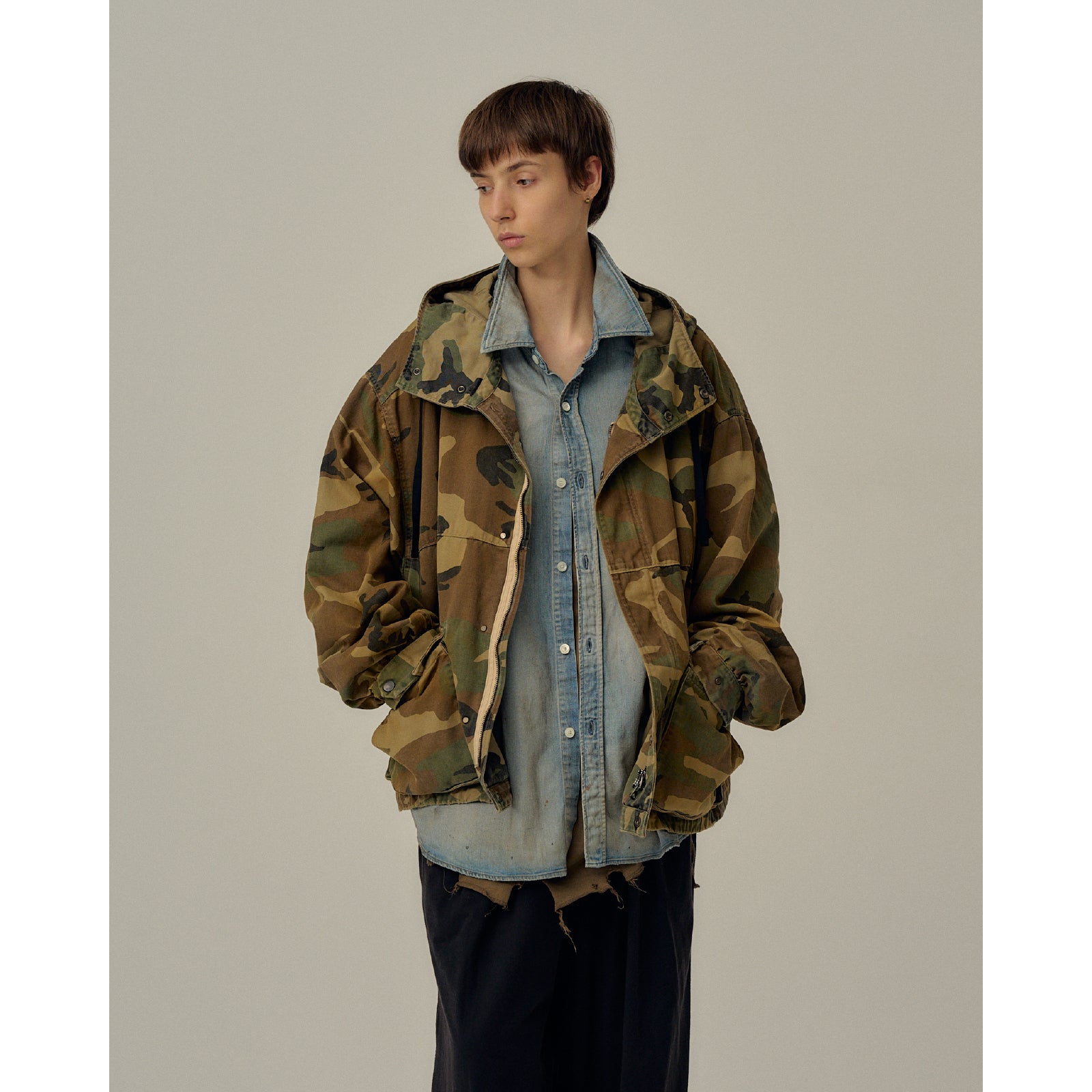 CAMO ZIPUP HOODIE