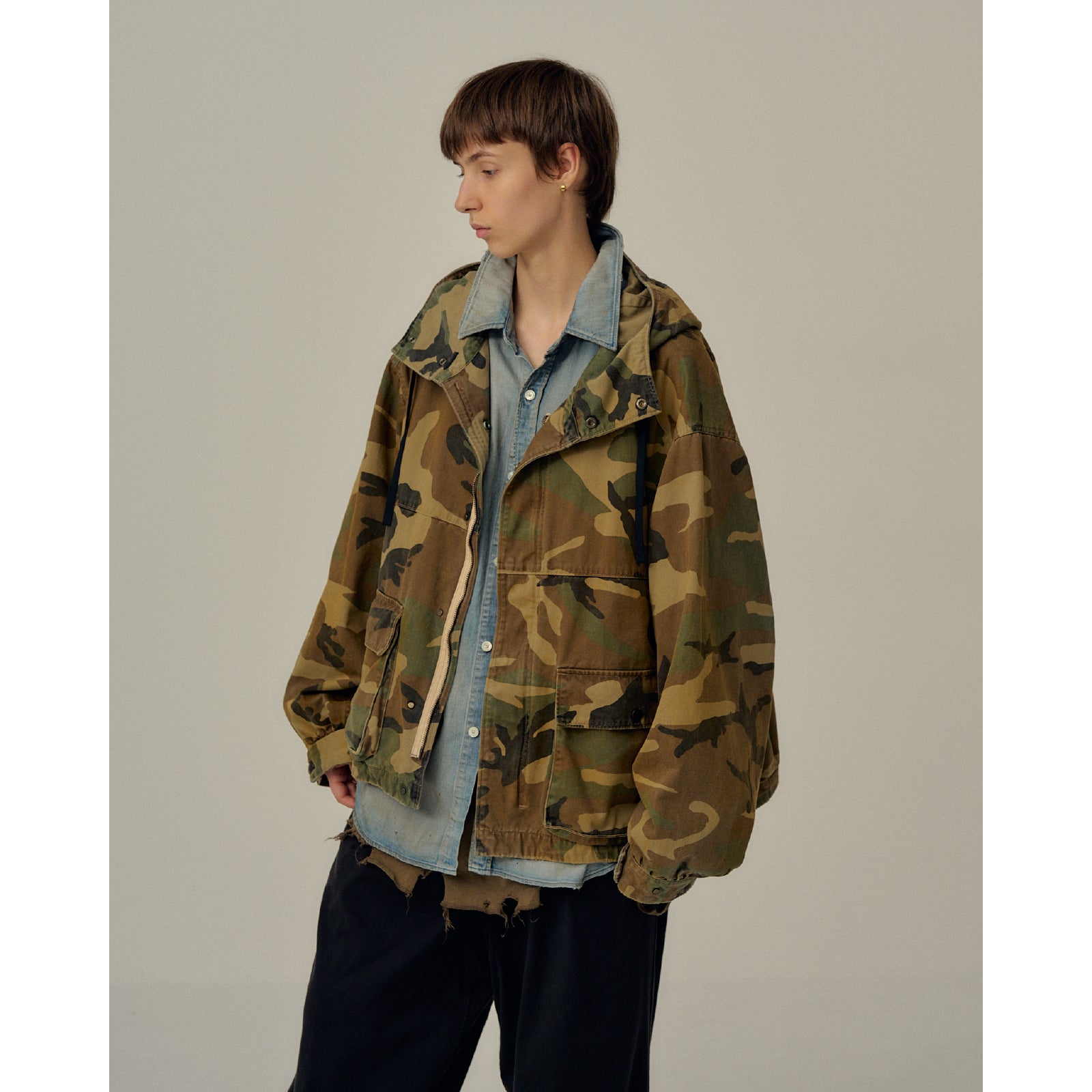 CAMO ZIPUP HOODIE