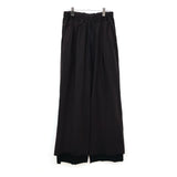 DRAPE WIDE EASY CUT SLACKS BLACK