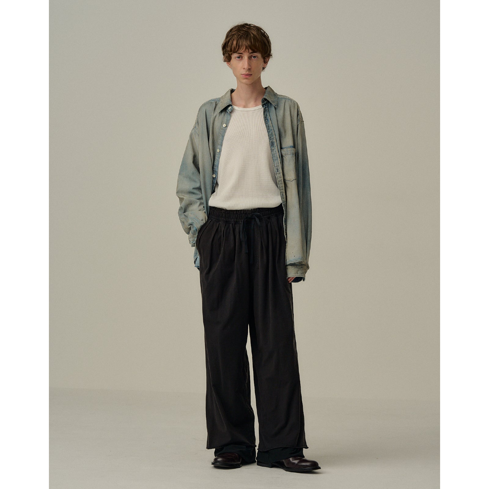 DRAPE WIDE EASY CUT SLACKS