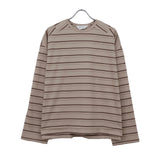 BORDER LS T-SHIRT BEIGE