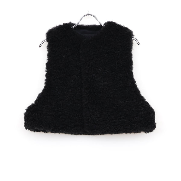 FAUX SHEARLING CROPPED VEST