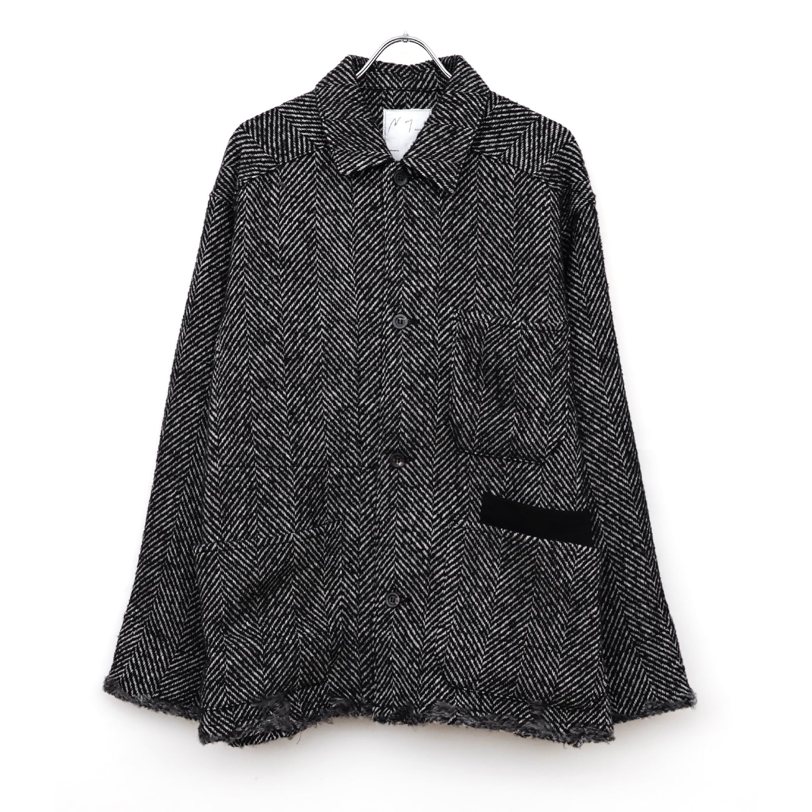 DAMAGE WOOL HERRINGBONE COVER ALL
