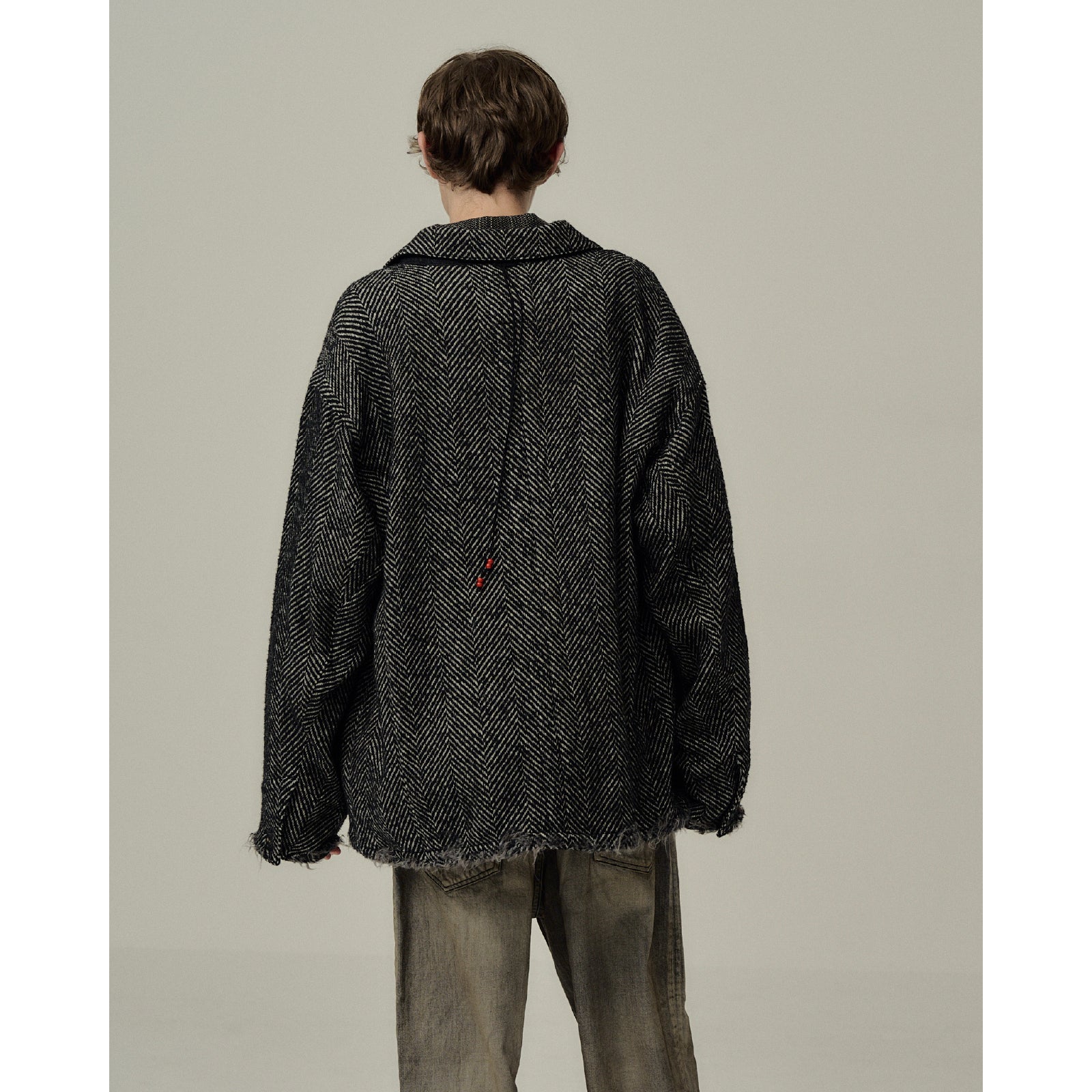 DAMAGE WOOL HERRINGBONE COVER ALL