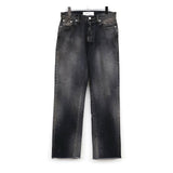 #07 SLIM STRAIGHT 5P DENIM PANTS BLACK