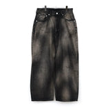 AGING WIDE 5P DENIM PANTS BLACK
